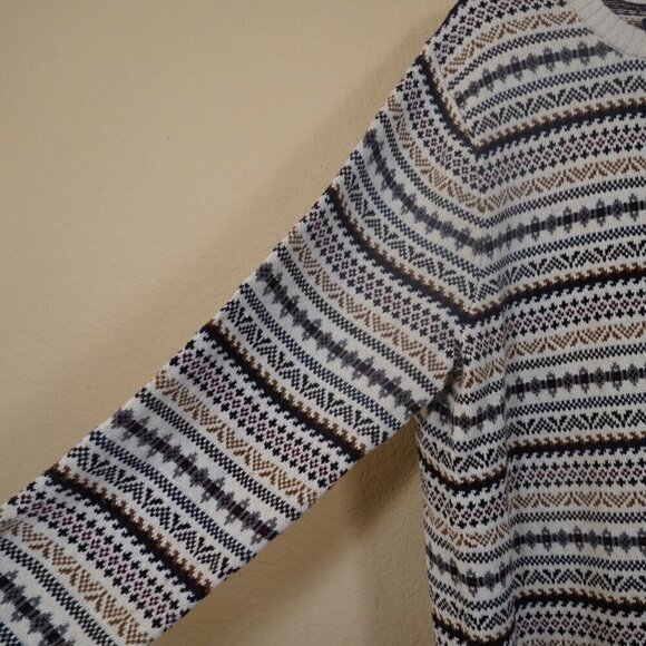 Croft & Barrow Mens Fisherman Sweater Long Sleeve Multicolor XXL Nordic Cotton - Picture 3 of 8
